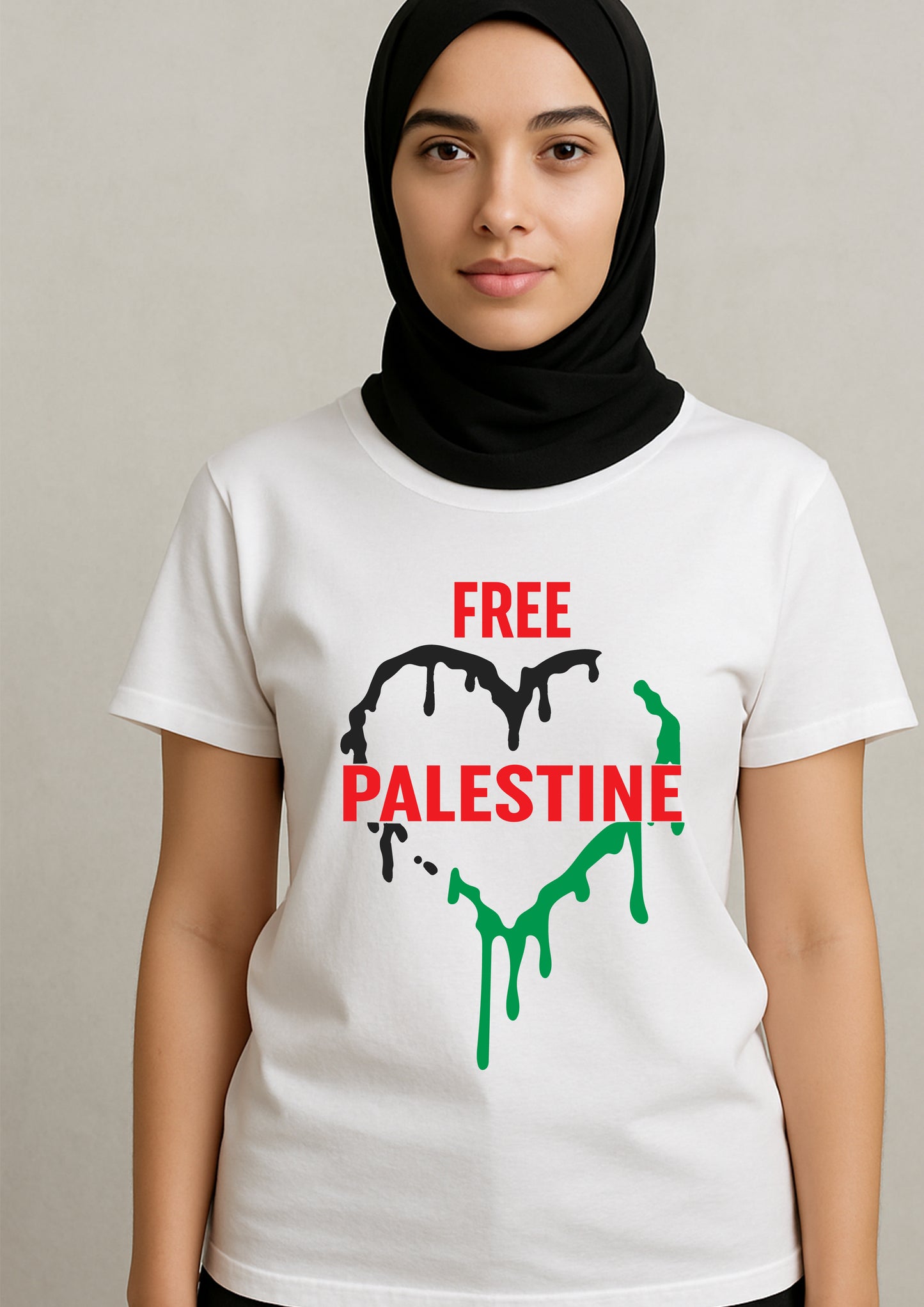 Free Palestine Heart Graphic Tee, Unisex Jersey Shirt, Supportive T-Shirt